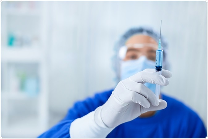 Doctor preparing anesthesia for surgery. Image Credit: Cherries / Shutterstock